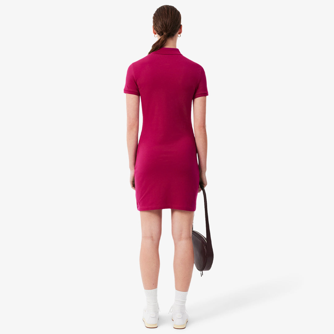 Lacoste Women's Stretch Mini Pique Polo Dress - Fuschia Pink