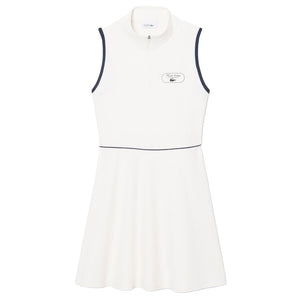 Lacoste Women's Badge Accent Heritage Tennis Dress - Flour/Navy