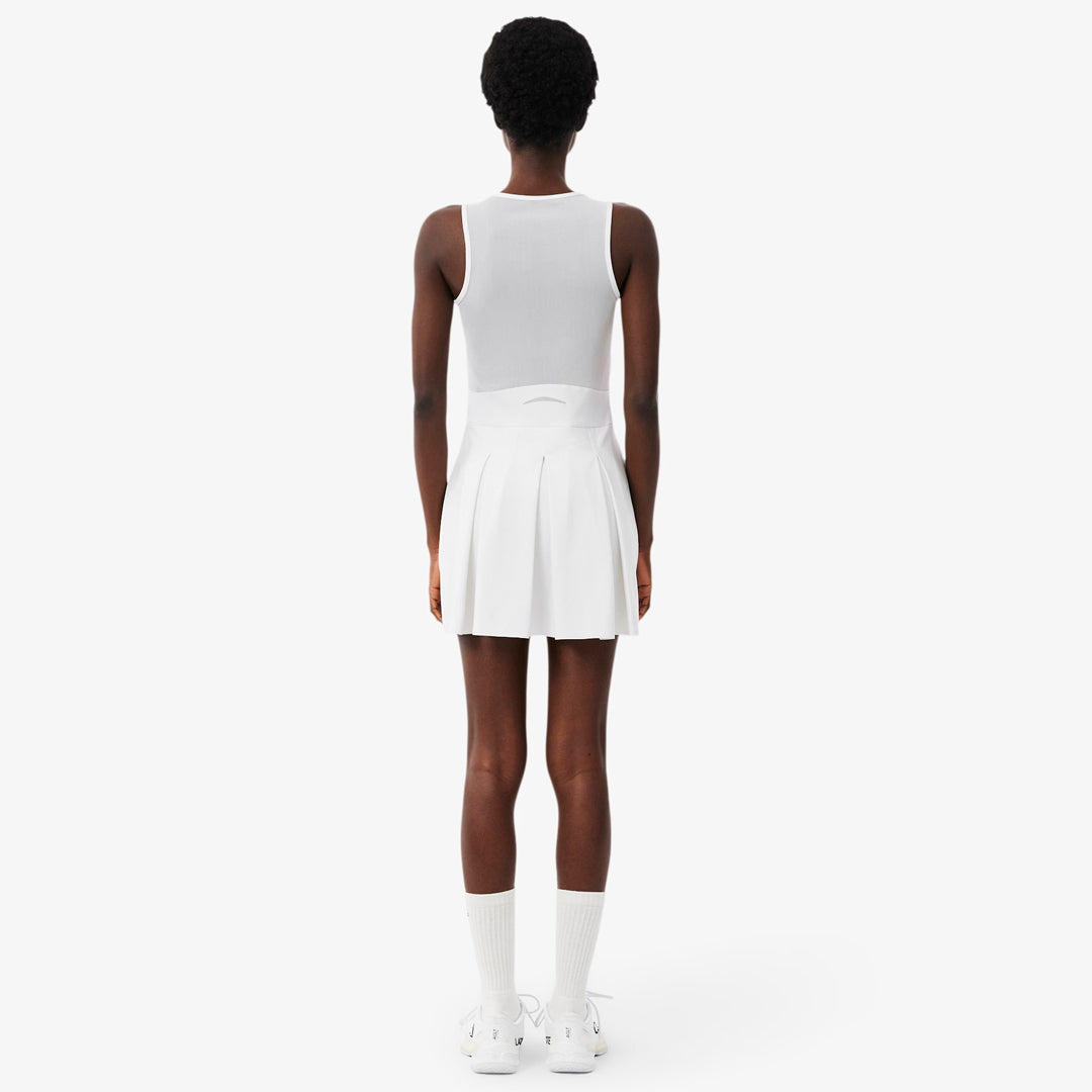 Lacoste Women's Pleated Stretch Tennis Dress - White