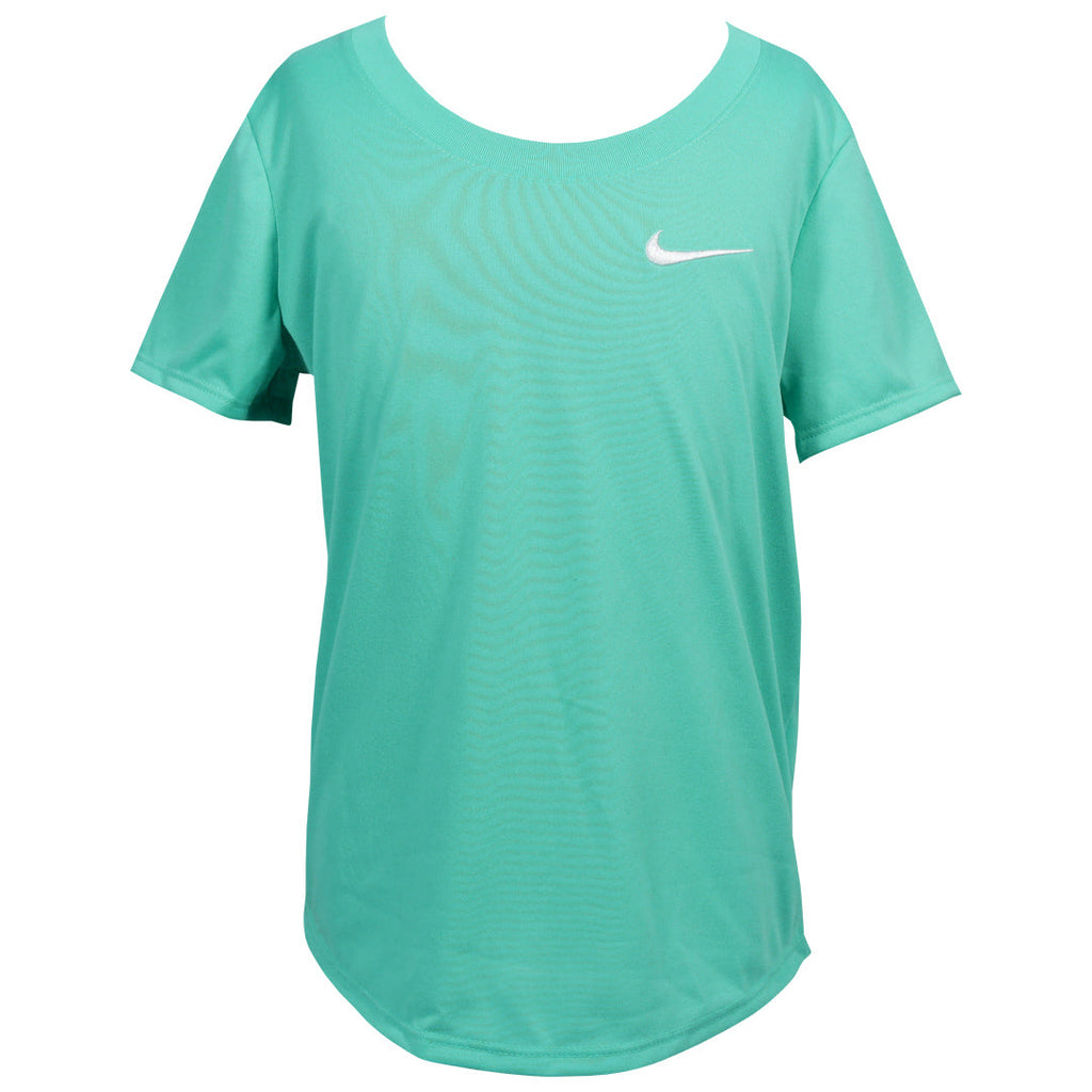 Nike Boys DriFit Scoop Tee - Green Frost
