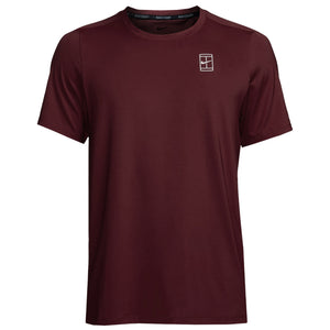 Nike Men's Advantage Court Top - Burgundy Crush/White