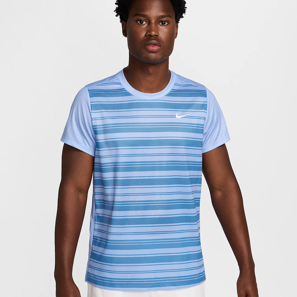 Nike Men's Victory Print Tee - Aluminum/Blue Beyond