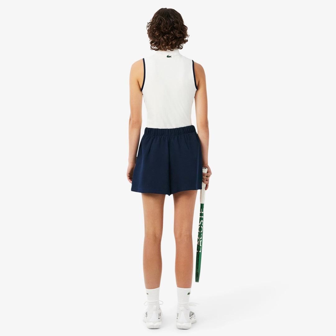 Lacoste Women's Heritage Stretch Pique Short - Navy