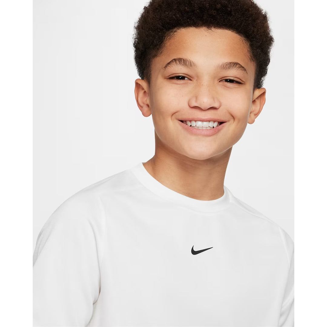 Nike Junior Multi Short Sleeve Tee - White