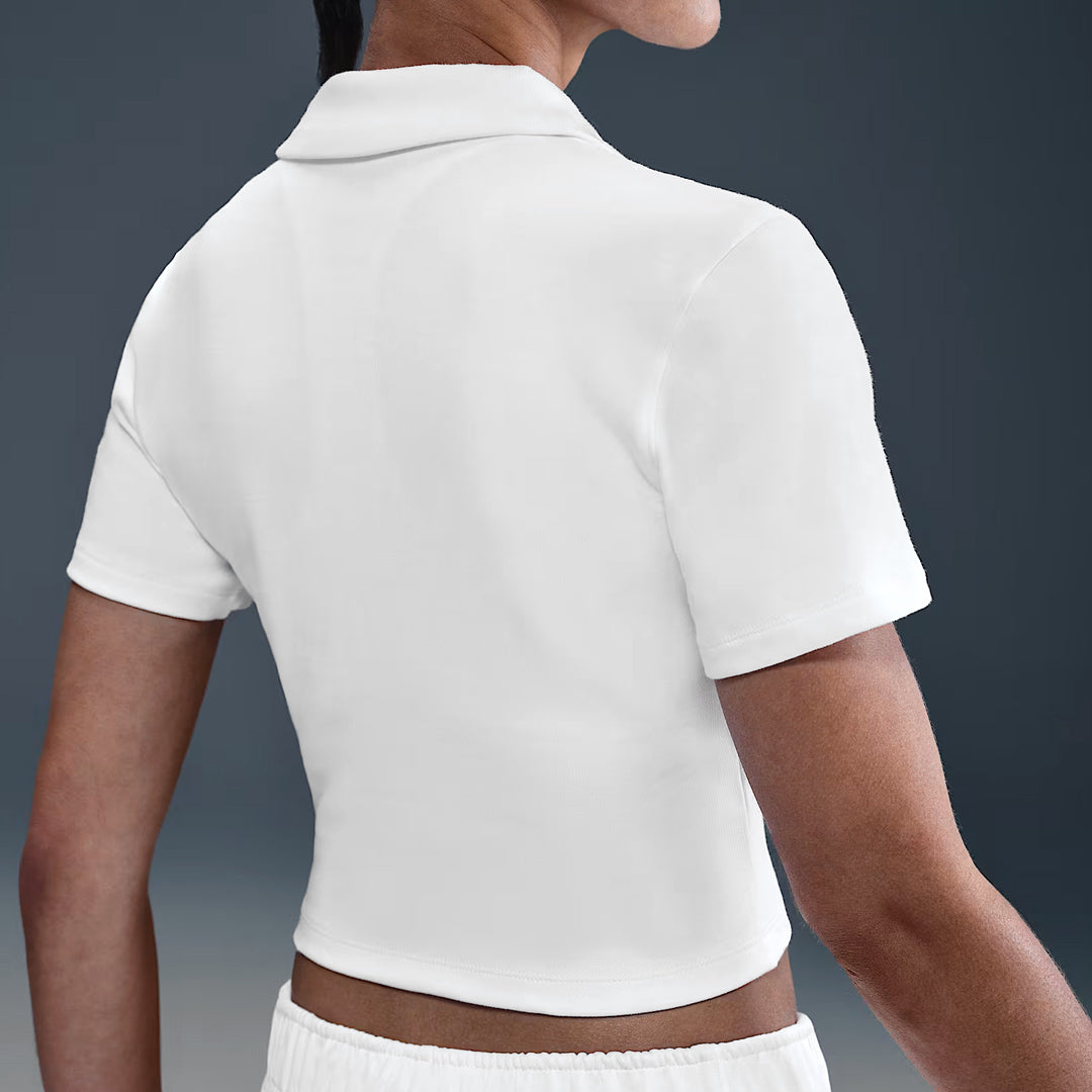 Nike Women's Heritage Cropped Polo - White