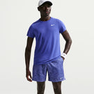 Nike Men's Victory Print 7" Short - Lapis/Light Thistle
