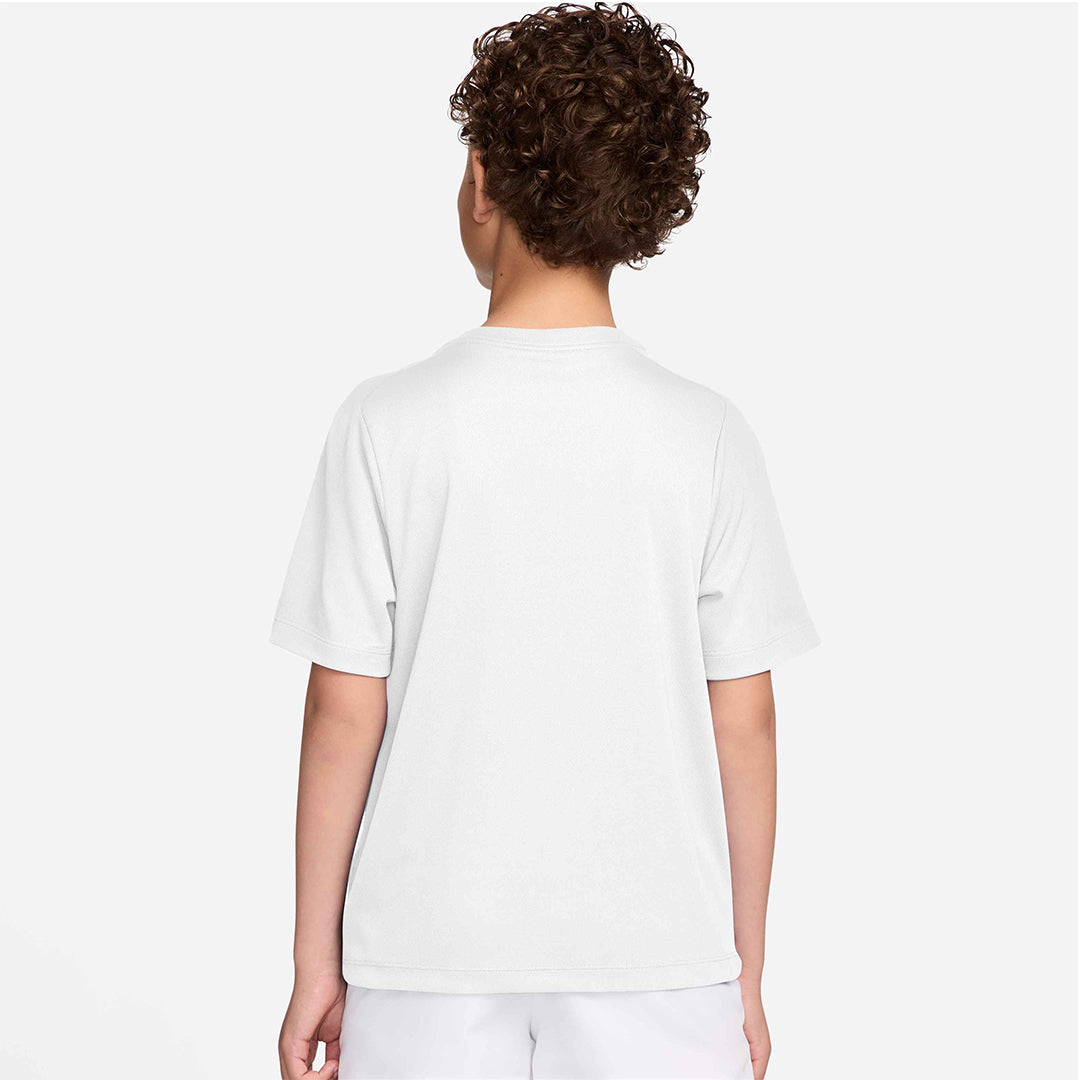 Nike Boys DriFit Multi Short Sleeve - White