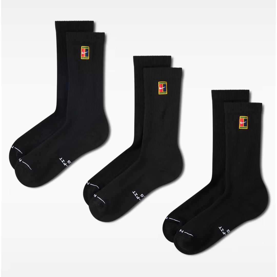Nike Everyday Elevated Crew 3 Pack Socks - Black