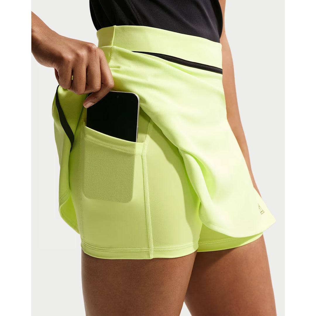 Nike Women's Advantage Novelty Skort - Light Lemon Twist/Black
