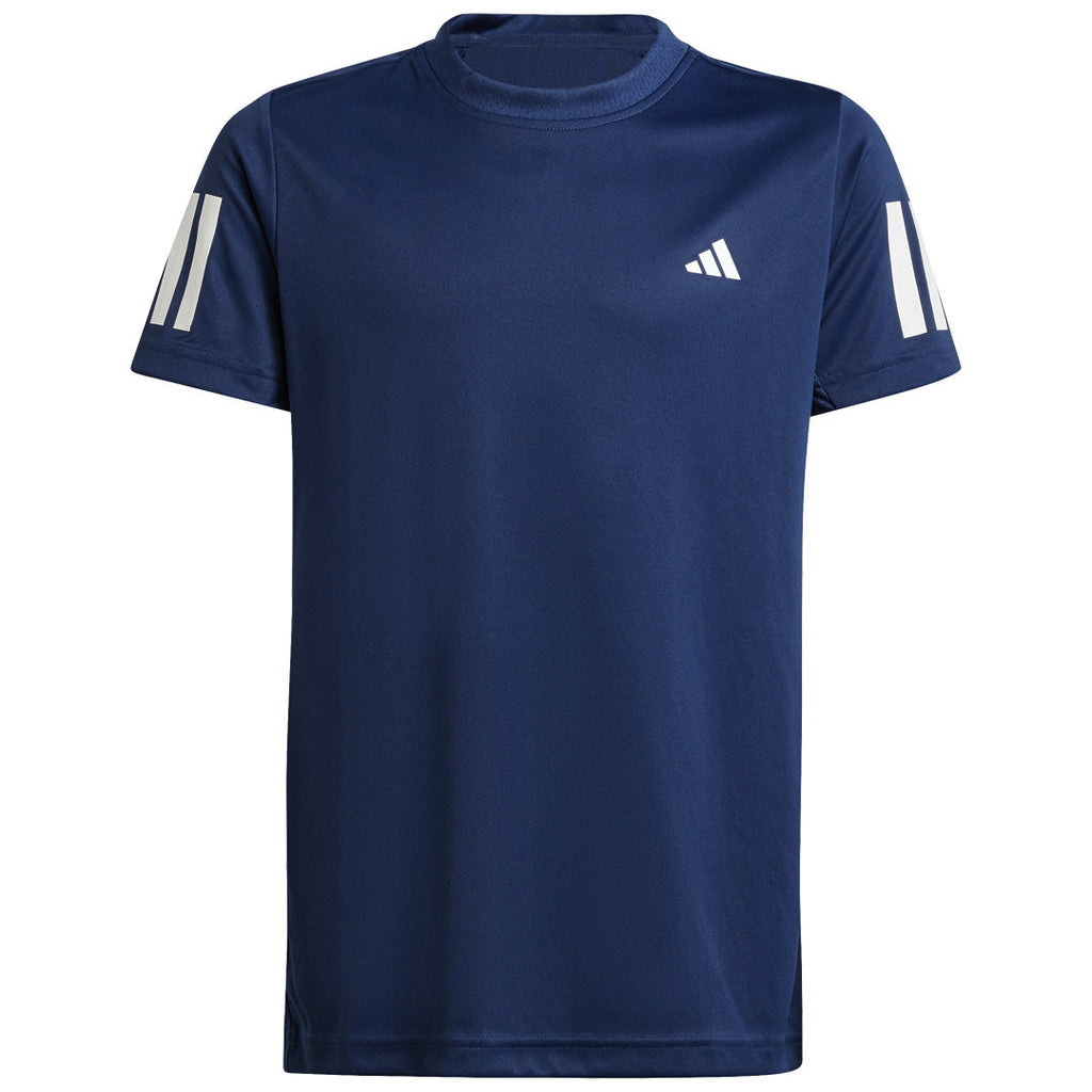 adidas Boys Club 3 Stripe Tee - Dark Blue