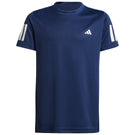 adidas Boys Club 3 Stripe Tee - Dark Blue
