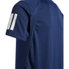 adidas Boys Club 3 Stripe Tee - Dark Blue