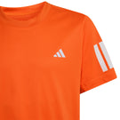 adidas Boys Club 3 Stripe Tee - Pure Orange