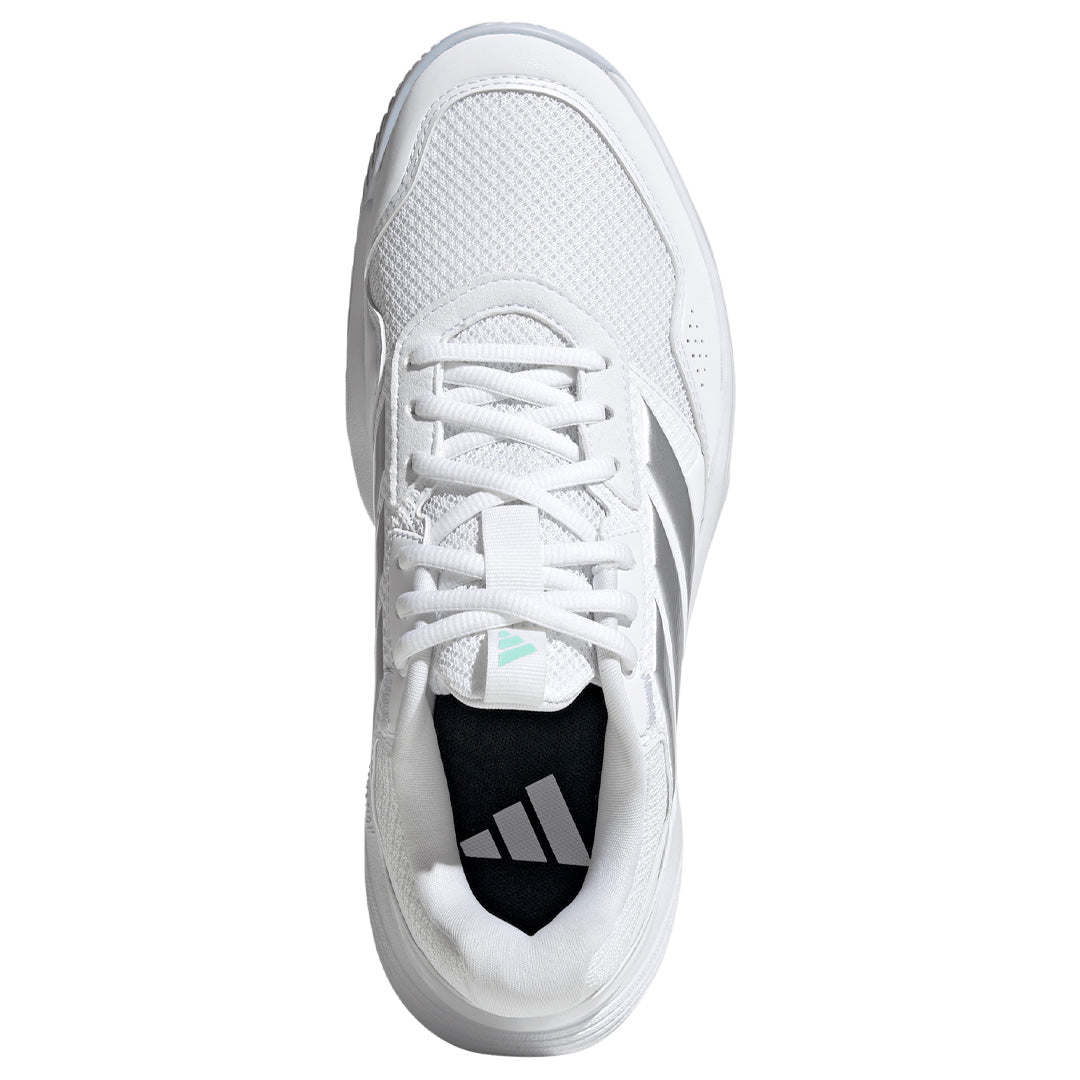 adidas Women's GameCourt 3 - Cloud White/Silver Metallic