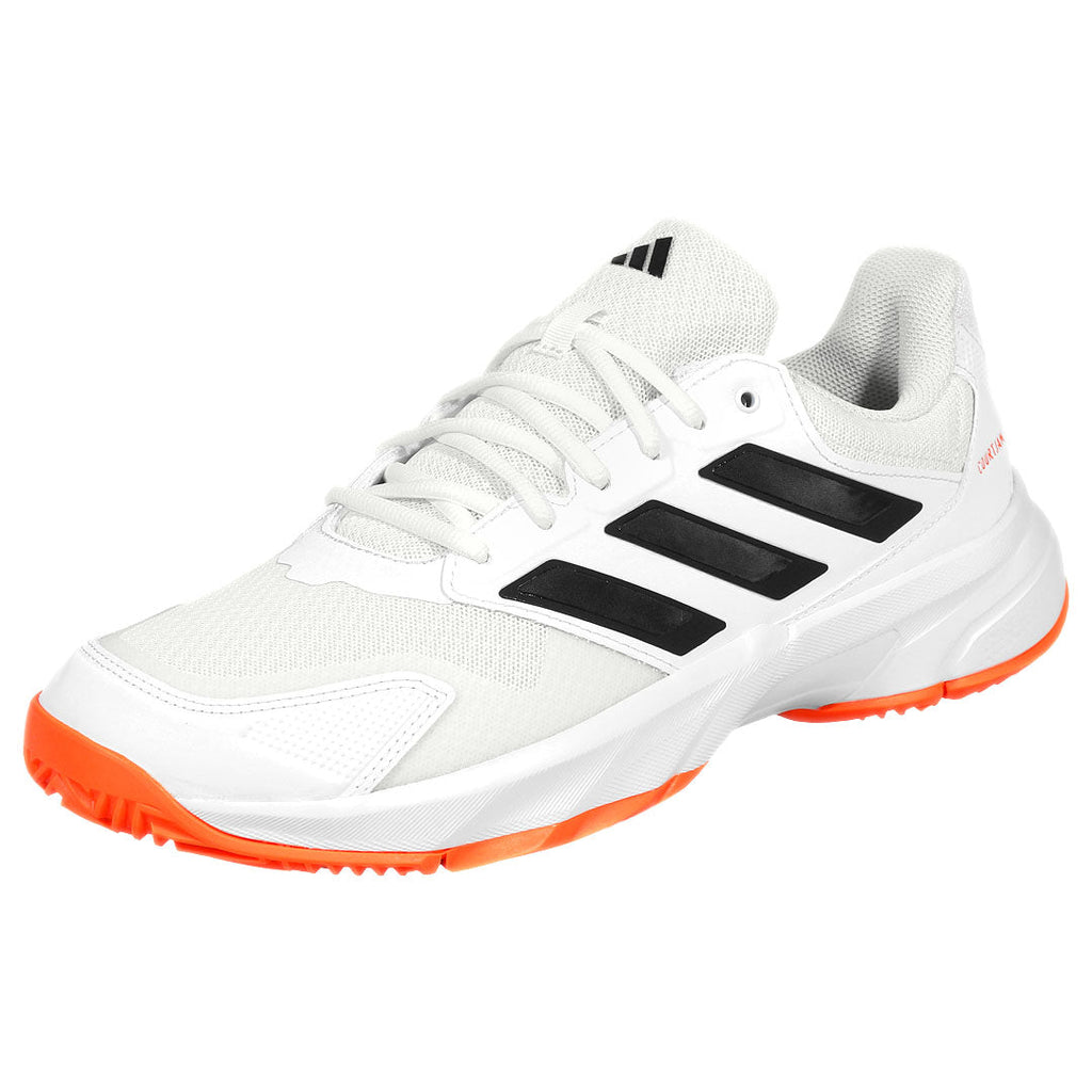 adidas  Men's CourtJam Control 3 - Cloud White/Lucid Orange