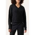 Fila Women's Baseline Chunky V-Neck Sweater - Black