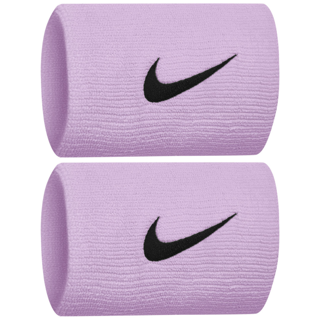 Nike Swoosh Premier Doublewide Wristbands 2 Pack - Violet Mist