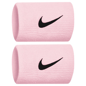 Nike Swoosh Premier Doublewide Wristbands 2 Pack - Pink Foam