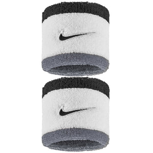 Nike Swoosh Classic Wristband 2 Pack - White/Black