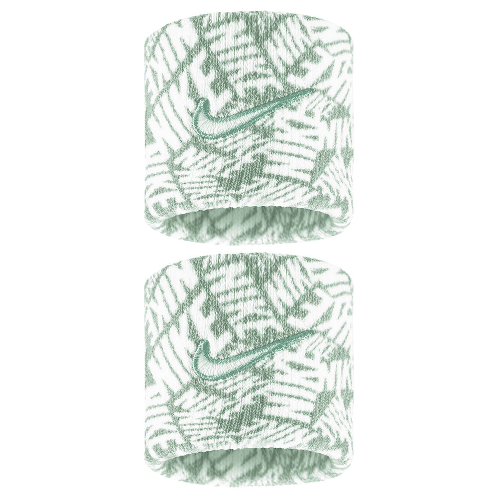 Nike Swoosh Printed Wristband 2 Pack - Cannon/White