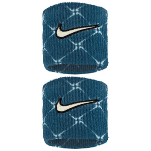 Nike Swoosh Printed Wristband 2 Pack - Court Blue/Sail