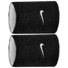 Nike Swoosh Double Wide Reversible Wristband 2 Pack - Black/White