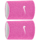 Nike Swoosh Double Wide Reversible Wristband 2 Pack - Playful Pink/White