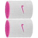 Nike Swoosh Double Wide Reversible Wristband 2 Pack - Playful Pink/White