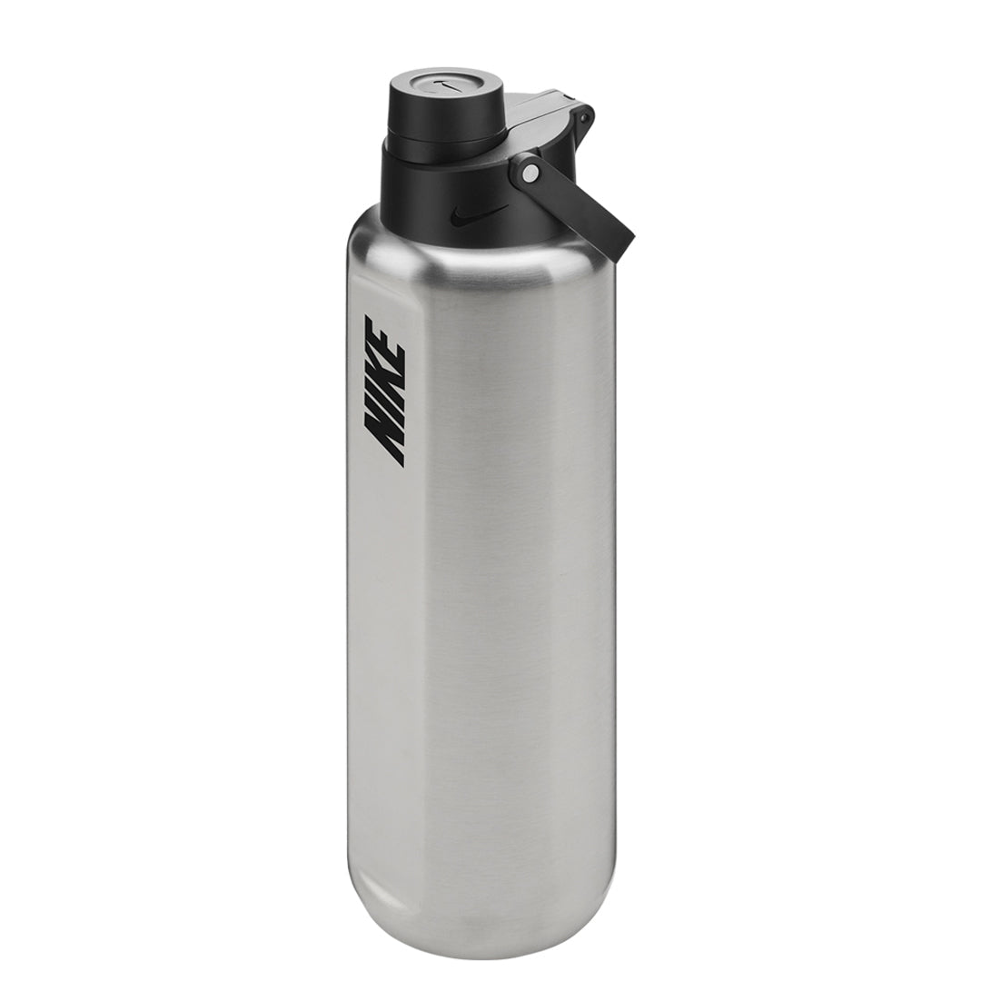 Nike Recharge Chug Stainless Steel Bottle 24oz - Brushed Stainless Steel/Black