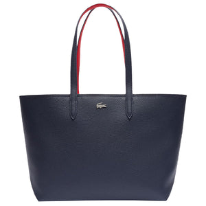 Lacoste Anna Zipped Tote Bag - Marine/Rouge