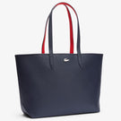 Lacoste Anna Zipped Tote Bag - Marine/Rouge