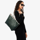 Lacoste Reversible Anna Tennis Net Tote Bag - Cream/Green