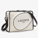 Lacoste Heritage Canvas Shoulder Bag - Natural Noir