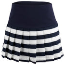 Penguin Women's Striped Pleated Skort - Black Iris