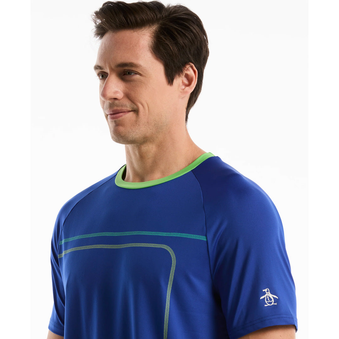 Penguin Men's Linear Block Print Tee - Surf The Web
