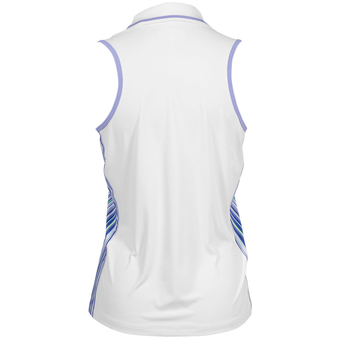 Penguin Women's Sleeveless Racer Polo - Bright White
