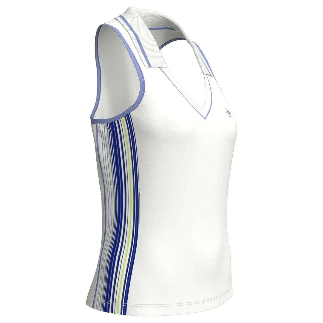 Penguin Women's Sleeveless Racer Polo - Bright White