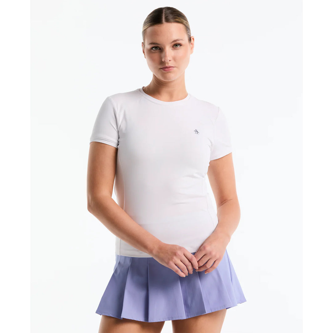 Penguin Women's Solid Performance Tee - Bright White