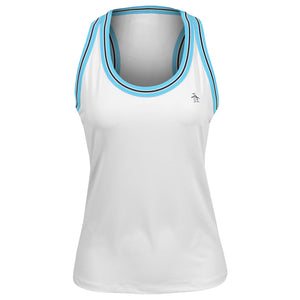 Penguin Women's Contrast Rib Racerback Tank - Bright White