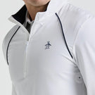 Penguin Men's Tournament 1/4 Zip Pullover - Bright White/Navy