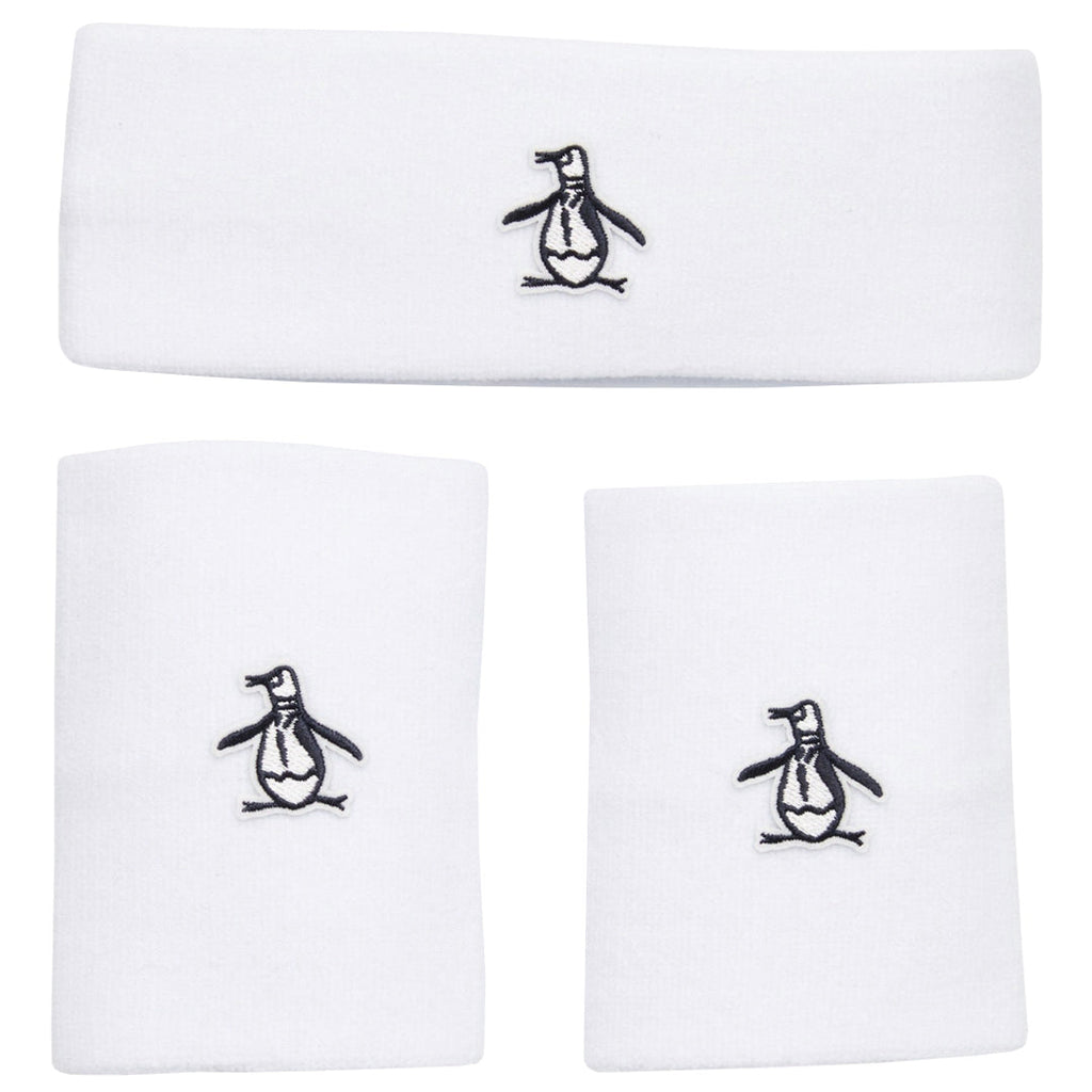 Penguin Wristband and Headband Set - Bright White