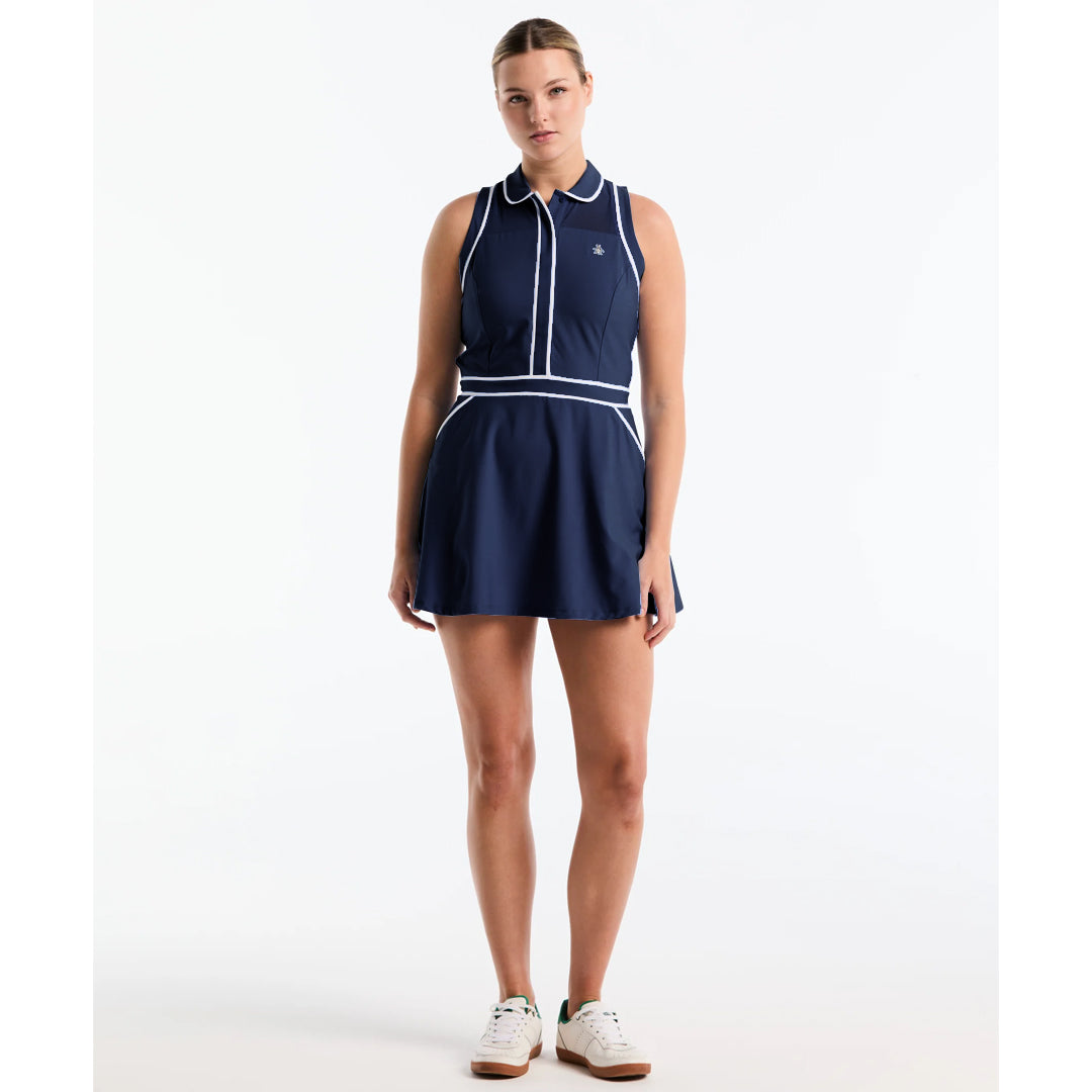 Penguin Women's Veronica Sleeveless Dress - Black Iris/Bright White