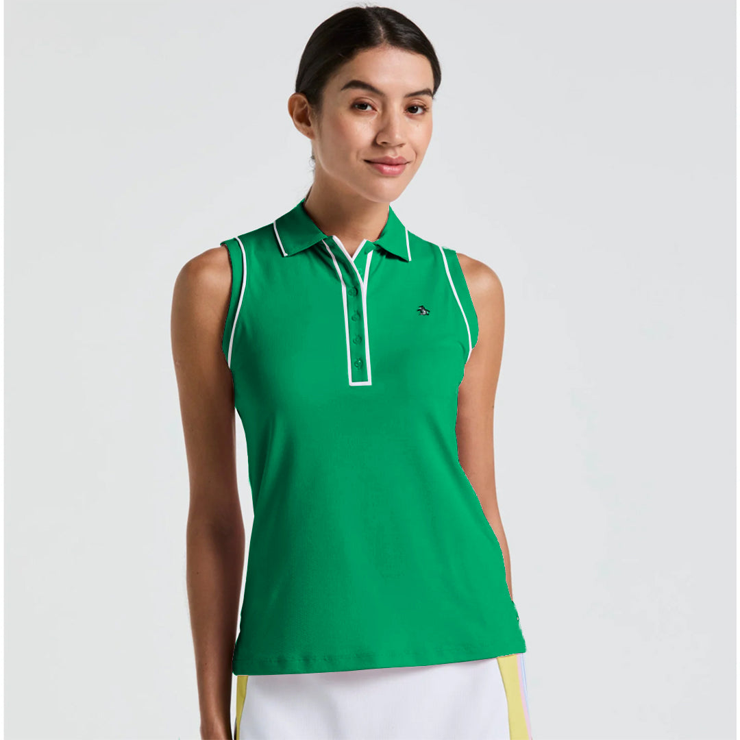 Penguin Women's Veronica Sleeveless Polo - Emerald