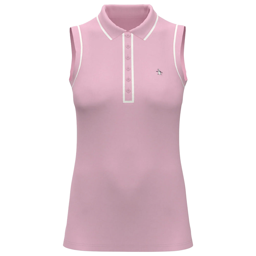 Penguin Women's Veronica Sleeveless Polo - Charm Pink