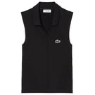Lacoste Women's Sleeveless Stretch Knit Polo - Noir