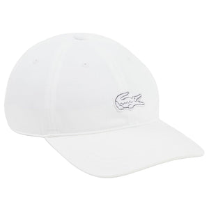 Lacoste Cotton Twill Badge Cap - White