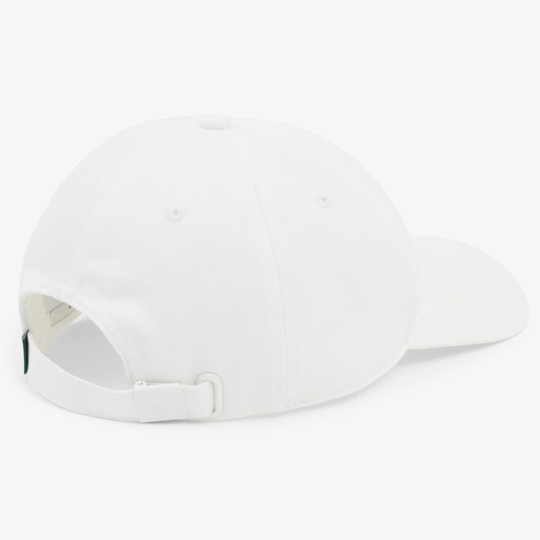 Lacoste Cotton Twill Badge Cap - White