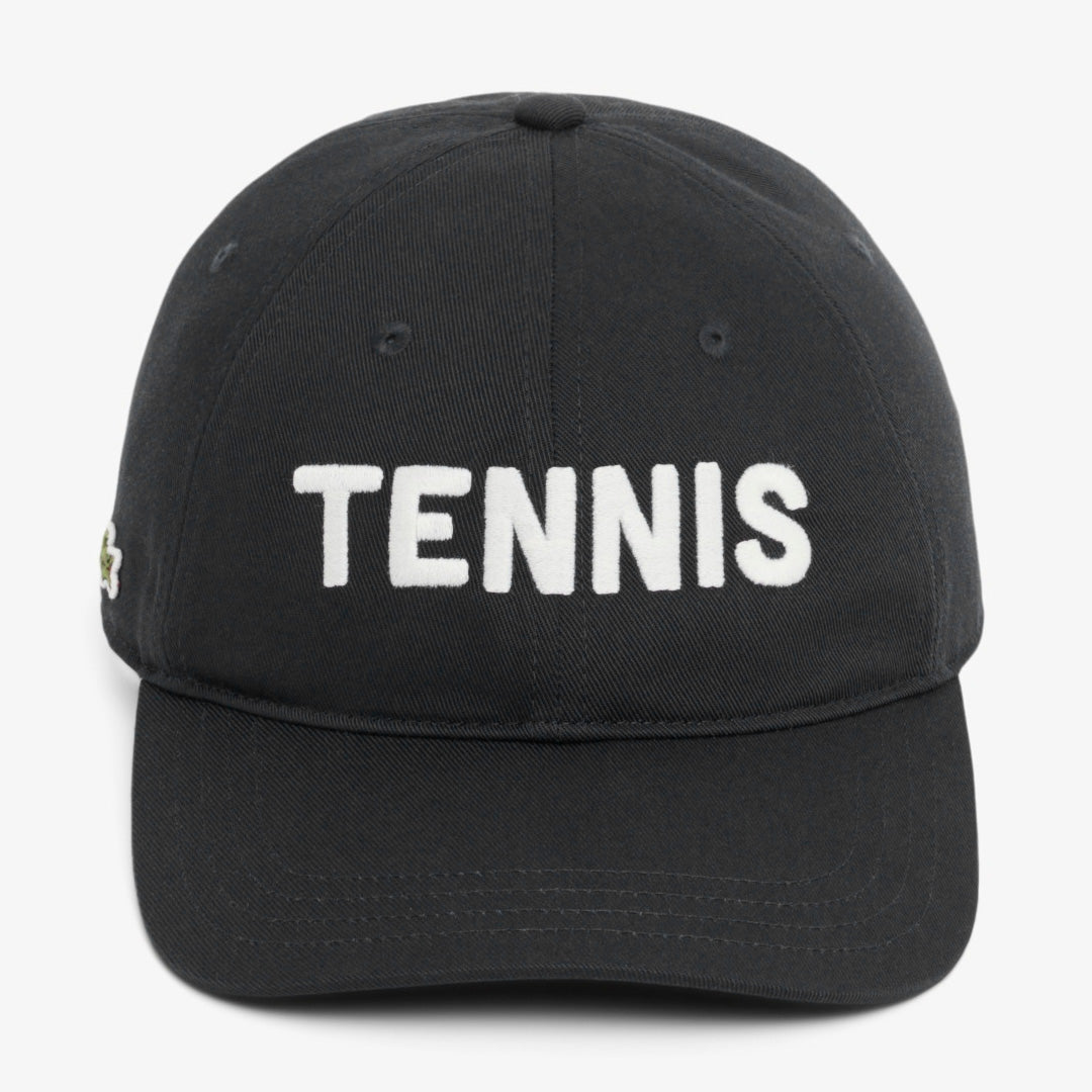 Lacoste Embroidered Cotton Twill Cap - Black/White