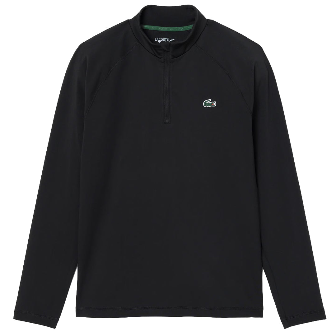 Lacoste Men's Ultra Dry Sport 1/4 Zip Long Sleeve - Black