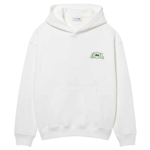 Lacoste Men's Multi Print Fleece Hoodie - Flour